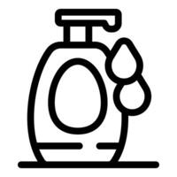 Liquid soap dispenser releasing two drops of soap for handwashing and hygiene vector