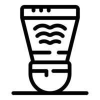 Cosmetic cream tube standing on a shelf, ready for use vector
