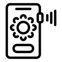 Smartphone connecting and transmitting data wireless with processing setting vector