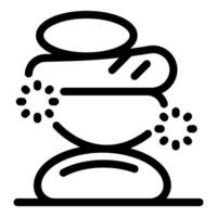 Balancing stones with shining sparkles representing harmony and wellness vector