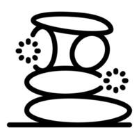 Balancing stones with loading symbol representing harmony and patience vector