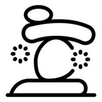 Balancing stones and sparkling decoration creating zen atmosphere vector