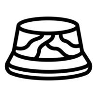 Bucket hat with camouflage pattern showing modern street style vector