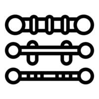 Curtain rods showing different decoration styles for interior design vector