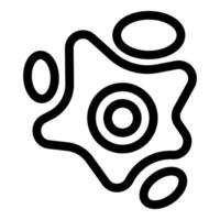 Amoeba multiplying by splitting its nucleus, creating new cells vector