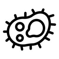 Dangerous virus or bacteria showing its nucleus and cilia vector