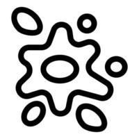 Amoeba spreading with pseudopods and nucleus moving vector