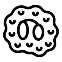 Bacteria or virus shape showing microorganism or microbe vector