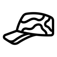 Camouflage pattern printed on military patrol cap representing army vector