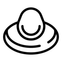 Ufo flying saucer spaceship hovering with smiling alien inside vector