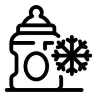 Frozen baby formula with snowflake symbol indicating storage instructions vector