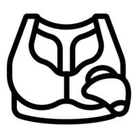 Sport bra for comfortable and secure workout providing maximum support during exercise vector