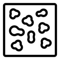 Square slice of cheese with holes representing delicious dairy product vector