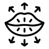 Mouth breathing showing inhalation and exhalation process vector