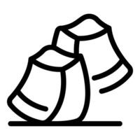 Sugar cubes falling on surface, sweetener for beverages and desserts vector