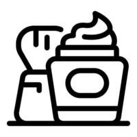 Shaving cream and brush creating luxurious lather for smooth shave vector
