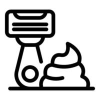 Shaving razor and foam for smooth skin care routine vector