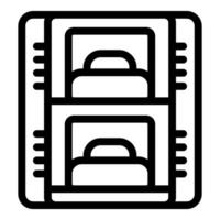 Bunk bed representing comfortable accommodation and hostel room sharing vector
