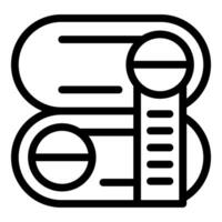 Server rack icon showing data storage and processing power vector