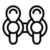 Wireless earbuds connecting to bluetooth device icon showing modern technology vector