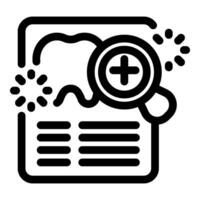 Magnifying glass exploring document with positive symbol, verification and validation concept vector