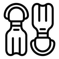 Two diving flippers for underwater exploration and snorkeling vector