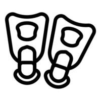 Pair of diving flippers for underwater exploration vector