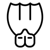 Diving flippers icon representing underwater swimming and exploration vector