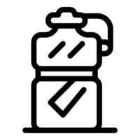 Large water bottle with handle and check mark symbol for hydration and purity vector