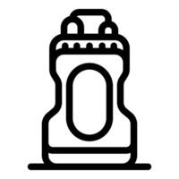 Sport water bottle with push and pull cap for easy hydration vector