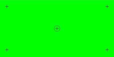 Green screen background with tracker marks. Suitable for chroma key technology in production. design for adding visual effects. vector