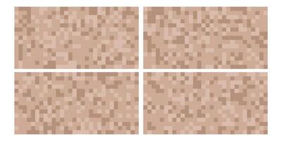 Pixelated nude tone censorship bars in rectangle shapes. Ideal for use in content moderation, production, and social media graphics. vector