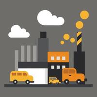 Capturing the Harsh Reality of Industrial Emissions and Their Effect on the Atmosphere design vector