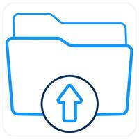 Upload Folder and Folder icon concept vector