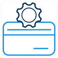 Card Setting and configuration icon concept vector