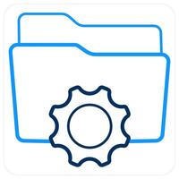 Folder Setting and Folder icon concept vector