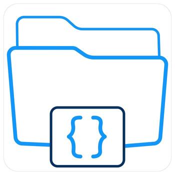 Folder Code and Folder icon concept vector