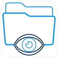 View Folder and Folder icon concept vector
