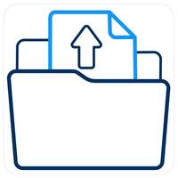 Document Upload and Folder icon concept vector