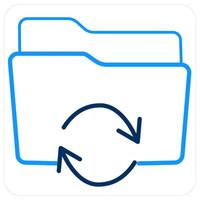 Folder Sync and Folder icon concept vector