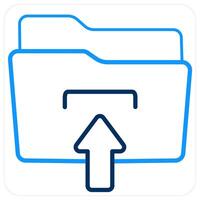 Folder Upload and Folder icon concept vector