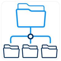 Subfolder and Folder icon concept vector