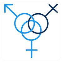gender and flag icon concept vector