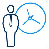 Employee Time and employee icon concept vector