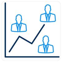 Report and client growth icon concept vector