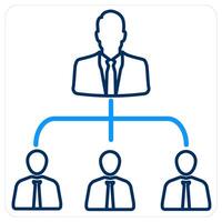 Hierarchy and team icon concept vector