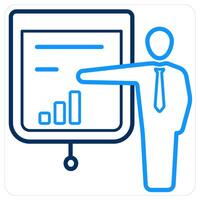 Presentation and business icon concept vector