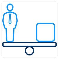 Balance and balancing icon concept vector