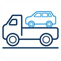 Towing Expenses and towing icon concept vector