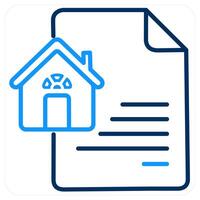 Home Insurance Policy document and home icon concept vector